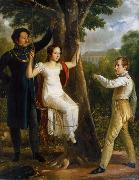 Major Mauritz Clairfelt with sons and daughter in sway unknow artist